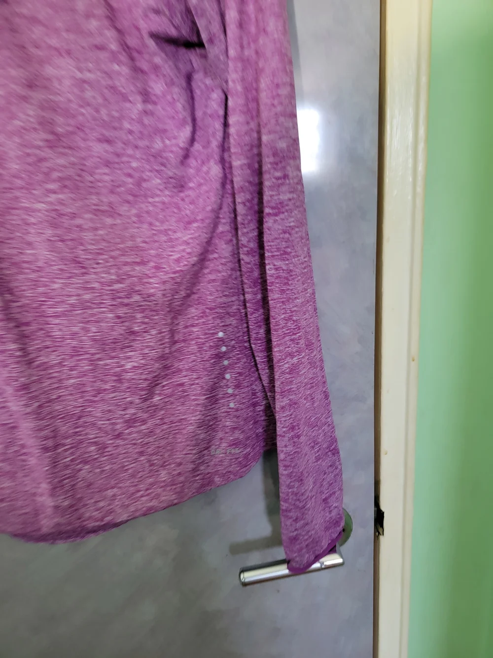 Nike Women's Dri-FIT Purple Long-Sleeve Hoodie Top